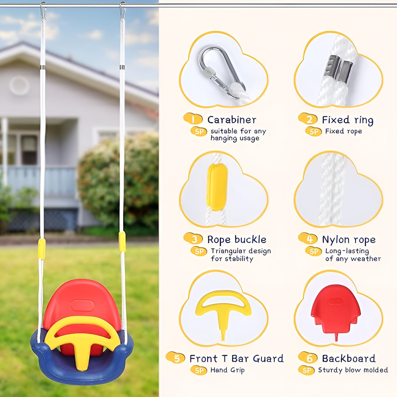 ارجوحة تعليق للاطفال 3 في 1