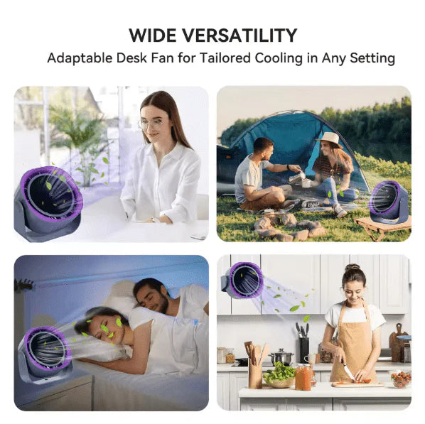 مروحة محمولة مع شاشة رقمية