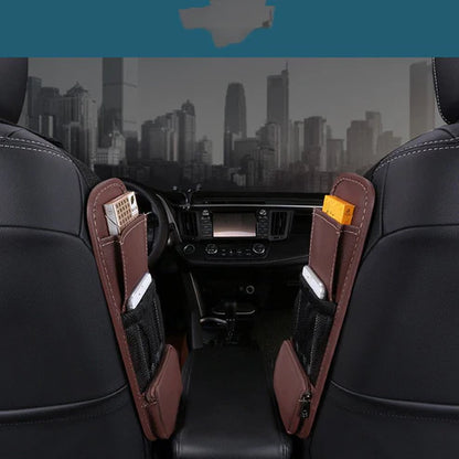 حقيبة جانبية جلدية متعددة الاستخدامات للسيارة